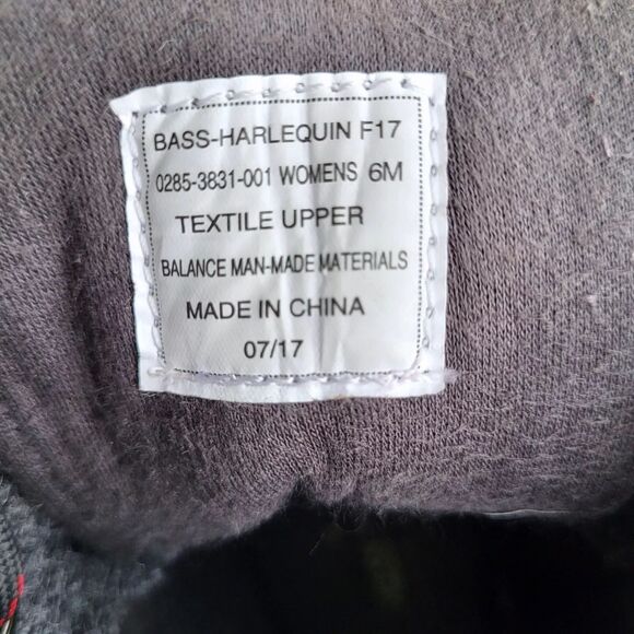 GH Bass & Co Harlequin Duck Boots Womens 6 Gray Wool Lace Up Ankle Rain Outdoor - Picture 4 of 10